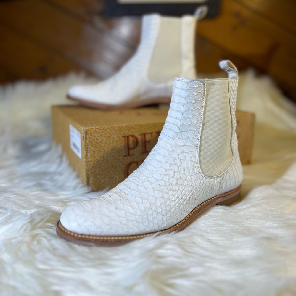 Penelope Chilvers White Python Textured Ankle Boo… - image 7